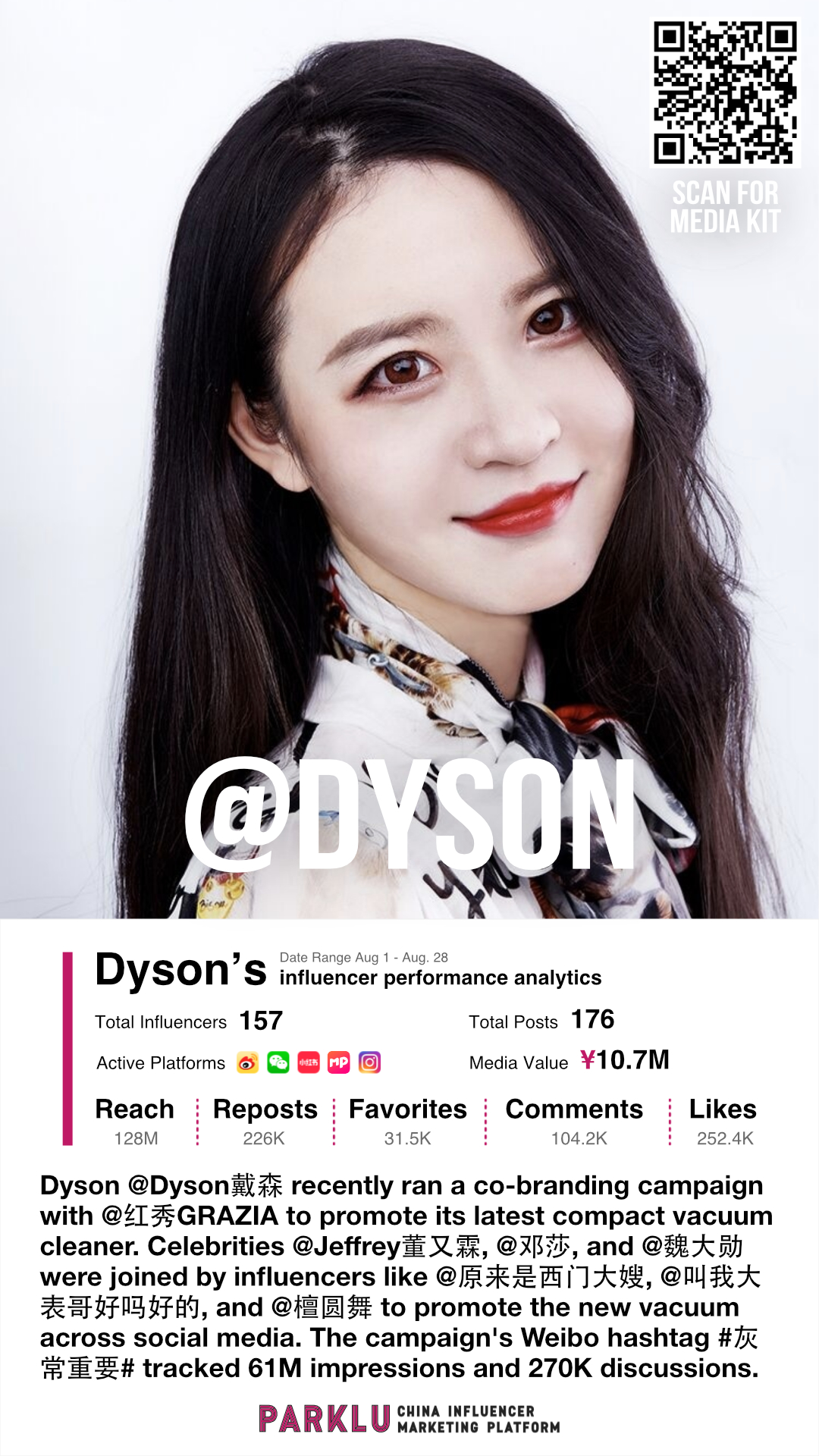 Dyson x Grazia Co-branding with Influencers