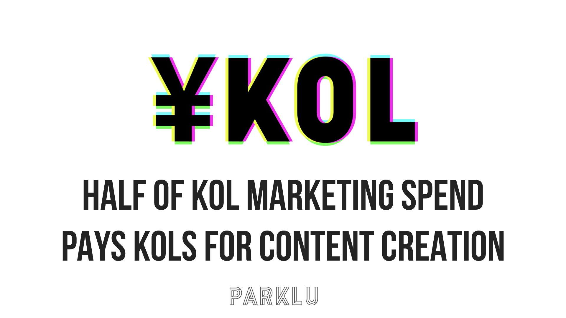 Half of KOL Marketing spend goes to content production