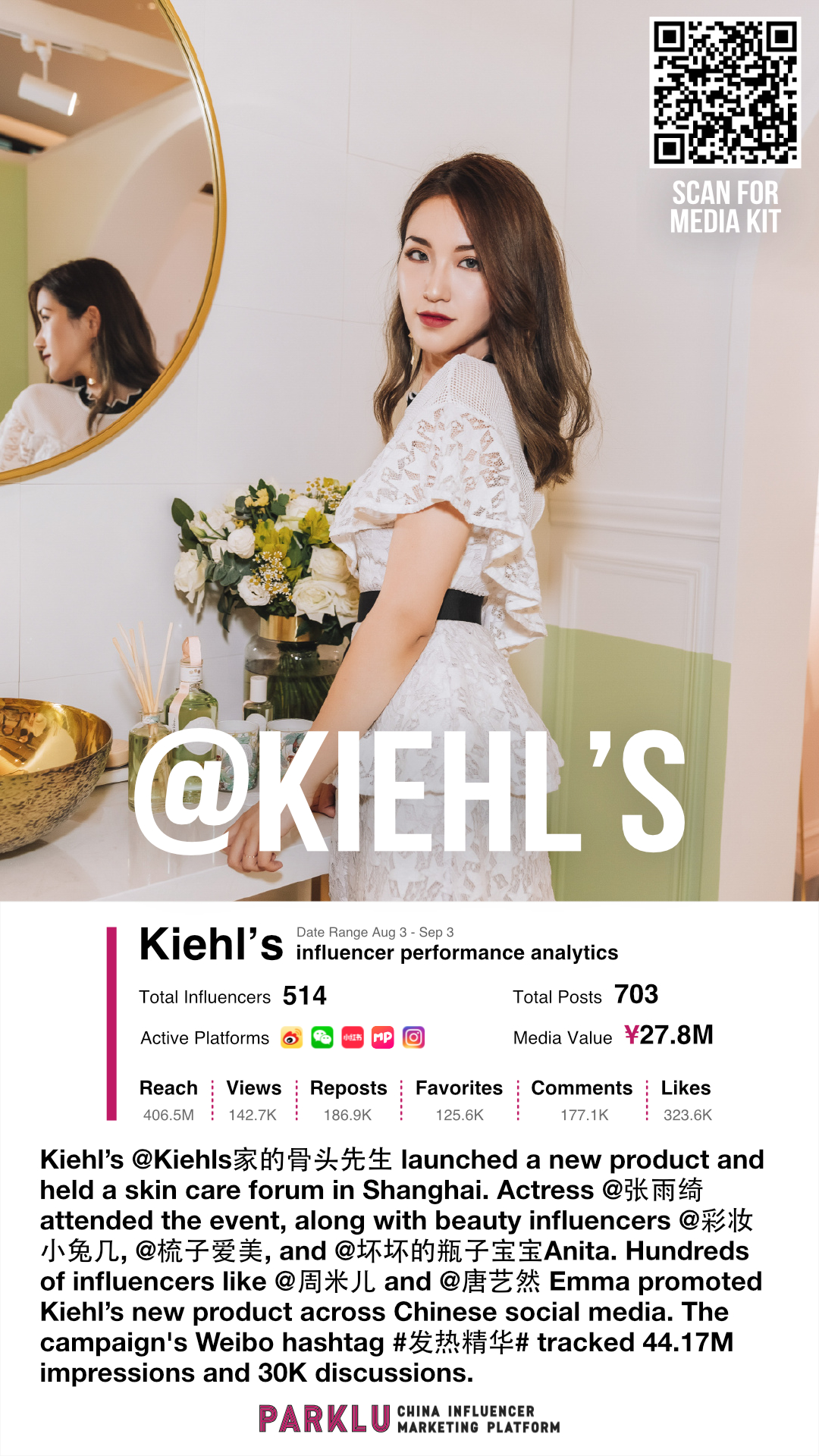 Kiehl’s Product Launch Event in Shanghai with Beauty Influencers