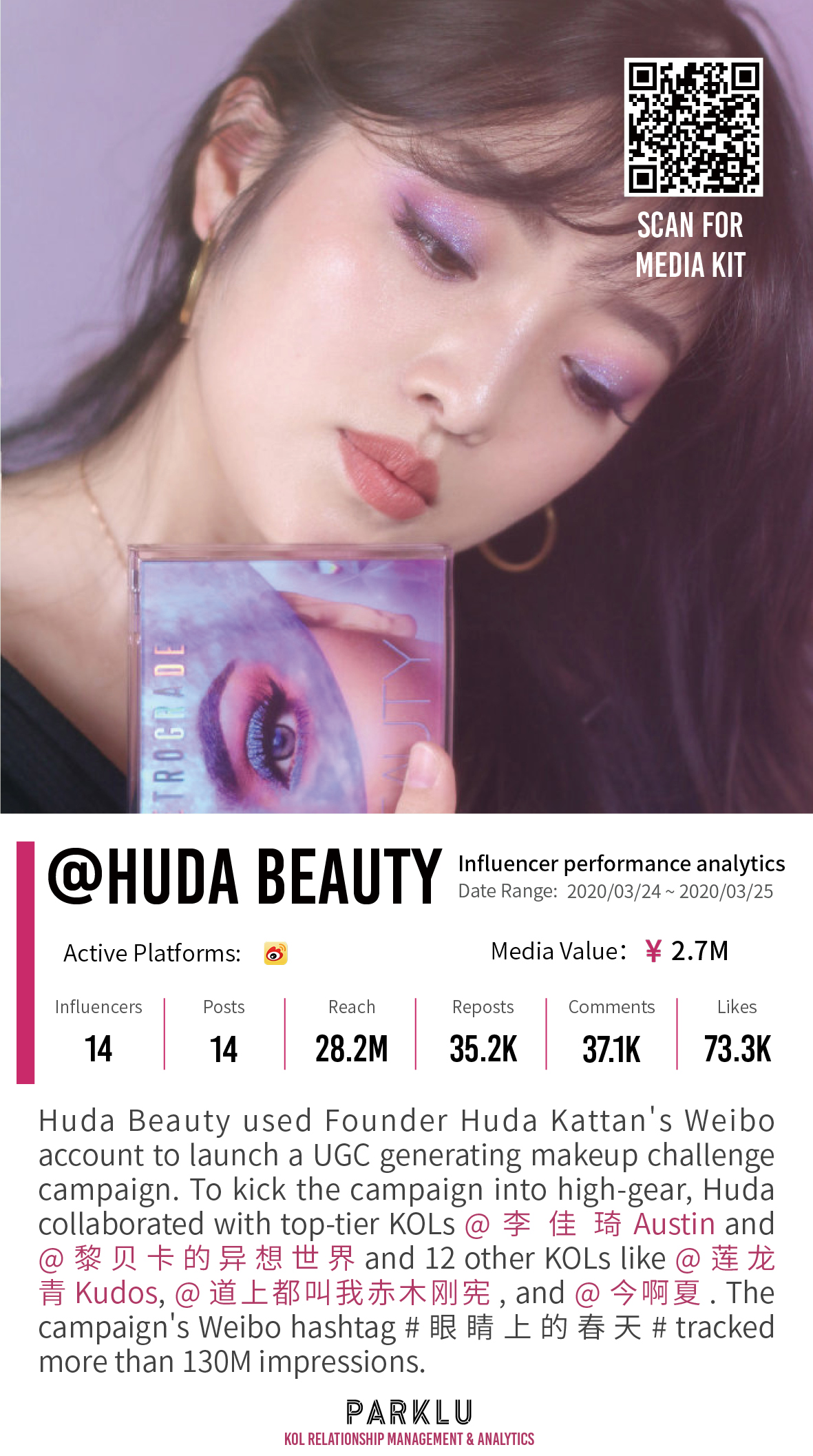 Huda Beauty Makeup Challenge Campaign