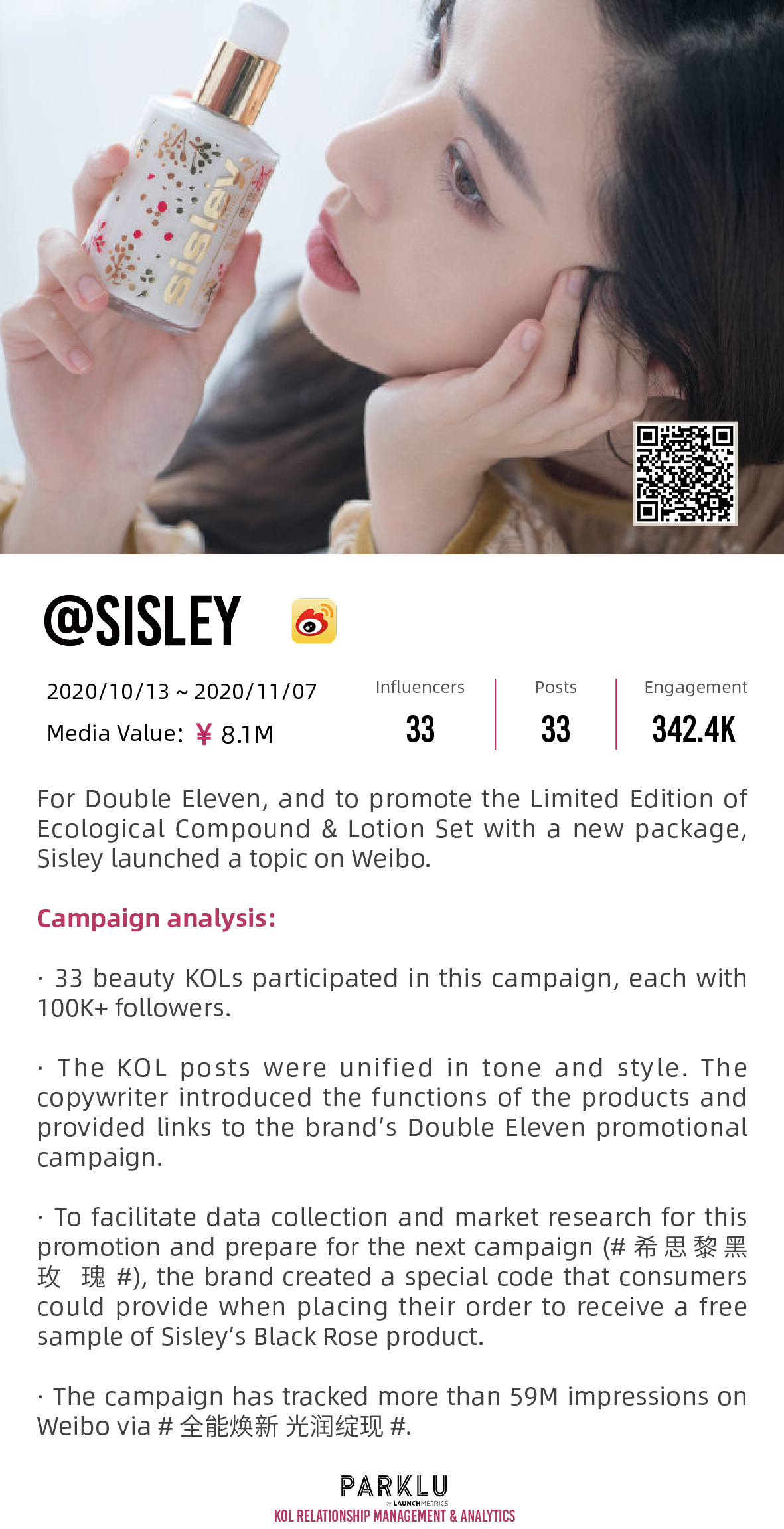 Sisley 2020 Double Eleven KOL Marketing Campaign